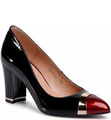 Półbuty na obcasie R.Polański czarne