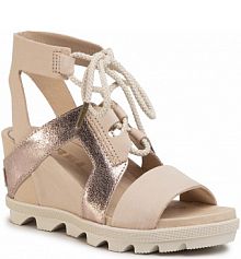 Sandały na obcasie Sorel różowe Joanie II Ankle Lace NL3550 Natural Tan 257