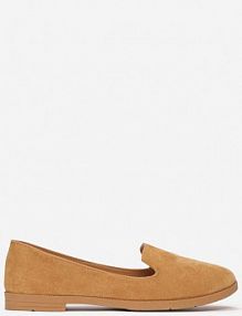 Brązowe Balerinki Typu Loafersy Daphikaia ballada damskie