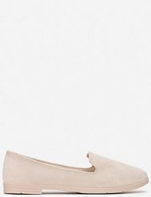 Beżowe Balerinki Typu Loafersy Daphikaia ballada damskie