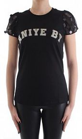 T-shirt Aniye By  czarny damski Z krótkim rękawem  135100