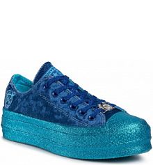 Półbuty sznurowane Converse niebieskie damskie