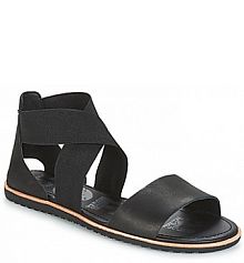 Sandały na obcasie Sorel  czarne ELLA SANDAL