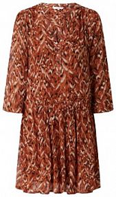 Sukienka mini ze wzorem na całej powierzchni model Sophias Part Two brązowa EAN 30305303