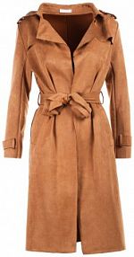 Ciemnobeżowy płaszcz Viviroe Born2Be damski