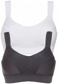 Biustonosz sportowy, średni stopień podtrzymywania biustu (2 szt.)  Bonprix