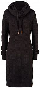 Sukienka dzianinowa z szalowym kołnierzem  Bonprix