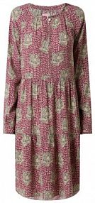 Sukienka z wiskozy ze wzorem na całej powierzchni model RainbowL Lieblingsstück beżowa