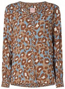 Bluzka z krepy model Ola Lieblingsstück brązowa damska