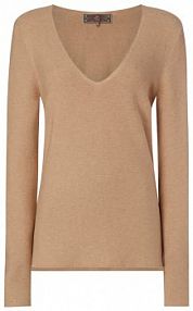 Sweter z bawełny model Amaya Lieblingsstück beżowy damski EAN 20080317