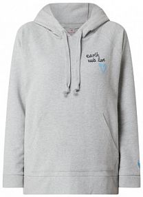 Bluza z kapturem z bawełny ekologicznej model Urs Lieblingsstück szara damska