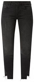 Jeansy o kroju skinny fit z dodatkiem streczu model Agger FREE/QUENT czarne damskie