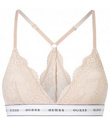 Biustonosz trójkątny z obszyciem koronką Guess beżowy EAN O97C02KBBT0