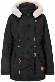 Ocieplana parka z wstawką ze sztucznego futerka  Bonprix