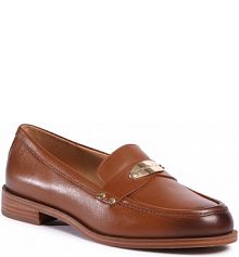 Półbuty sznurowane MICHAEL Michael Kors brązowe damskie Finley Loafer 40F0FIFP4L 